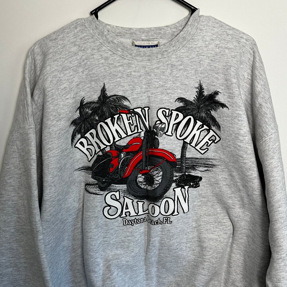 Graphic Biker Crewneck Sweater (XL)